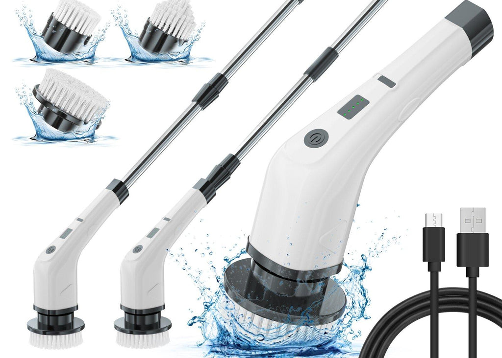 Electric Spin Scrubber CLE-04 | Cordless Cleaning Brush with Adjustable Handle & Multiple Attachments