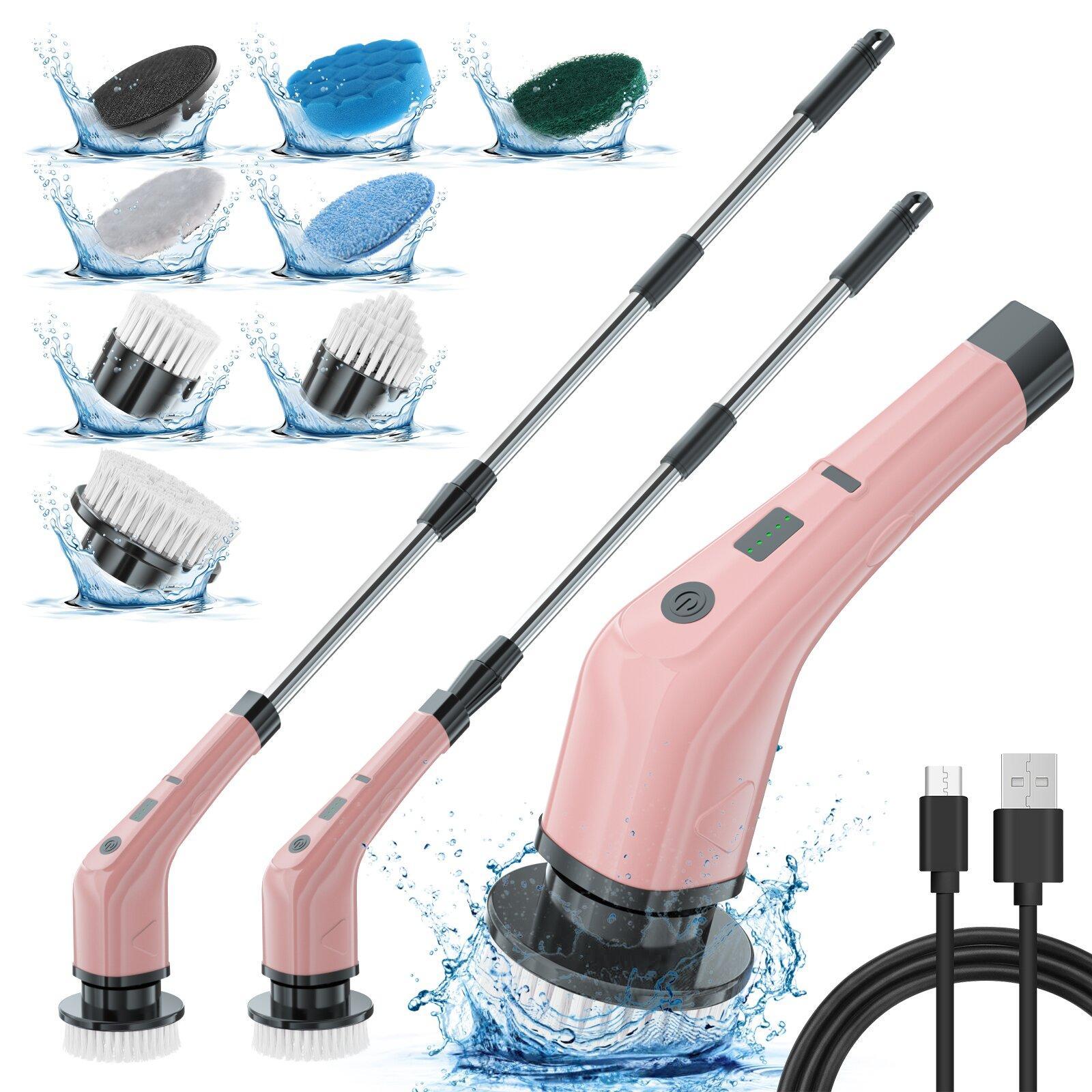 Electric Spin Scrubber CLE-04 | Cordless Cleaning Brush with Adjustable Handle & Multiple Attachments